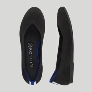 Rothy's Black Flat Heelstripe 8